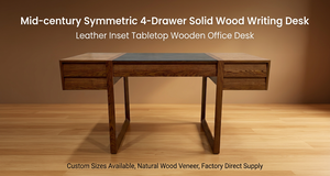Trendy Tiny Space Friendly Whole Solid Wood Writing Station Smooth Compact Tabletop Laptop Stand with Built In Small Storage - Product Image 3