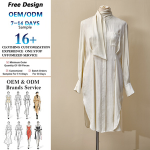 Vestido Casual de Verano para Mujer, Transpirable, Cintura Natural, Manga Larga, Fabricante de Guangdong, Alta Calidad, ODM, OEM, Personalizado - Product Image 1