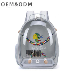 Taşınabilir kuş temizle sırt çantası papağan küçük Pet taşıma çantası büyük uzay kuş seyahat kafesi - Product Image 1