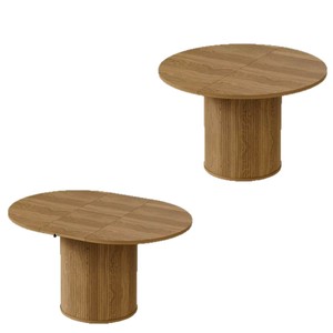 Cross-border extendable <b>folding</b> <b>dining</b> <b>table</b>, customizable <b>modern</b> minimalist style wooden kitchen round <b>table</b>, home <b>dining</b> room - Product Image 5