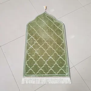 Fashion Foldable Muslim Rug, Personalised Travel Islamic Blanket Crystal Prayer Mats Gift Set With Beads And Package/