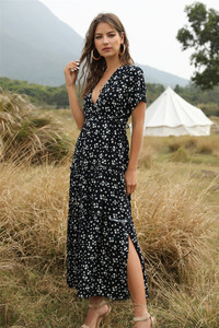 <span class=keywords><strong>Robe</strong></span> de soirée pour femme, <span class=keywords><strong>robe</strong></span> de plage <span class=keywords><strong>d</strong></span>'<span class=keywords><strong>été</strong></span> pour femmes, <span class=keywords><strong>robe</strong></span> élégante bohème à manches courtes, <span class=keywords><strong>robe</strong></span> à volants - Product Image 5