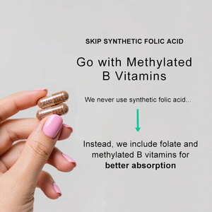 OEM ODM Ácido fólico y vitaminas para alimentos enteros Vitaminas para el embarazo para la salud materna y del bebé Cápsulas prenatales - Product Image 3