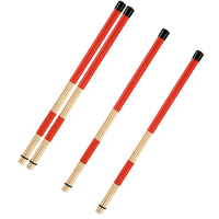 JELO Professional Wooden Drumsticks for Drum Kit Jazz Percussion Instrument Maple Wood 19-Piece Brush Set with Bag