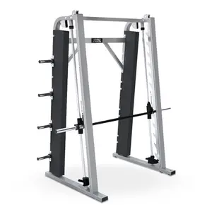 Ticari fitnes ekipmanları spor eğitmeni çok fonksiyonlu Smith Machine & lat pull down & low row