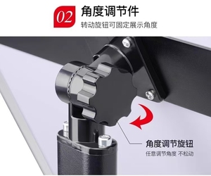 Espositore da Terra Regolabile con Base Rotonda per Menu, Supporto per Cartelli A4 - Product Image 4