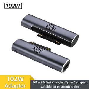 Für <span class=keywords><strong>Microsoft</strong></span> Surface Pro X 8 7 6 5 4 Go Book zu Typ-C PD Adapter Tablet Schnelllade-Stecker Konverter Magnetischer Ladeadapter - Product Image 1