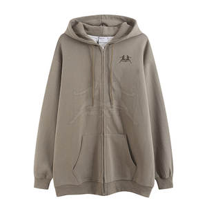 Diseño personalizado hecho sudaderas con capucha de gran tamaño mejor precio sudaderas con capucha de gran tamaño de alta calidad de los hombres ropa de calle 100% algodón Sudadera con capucha con cremallera completa - Product Image 1