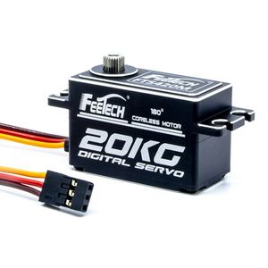 Moteurs servo à profil bas FEETECH FT5420M pour voiture RC, contrôle numérique sans noyau, haute vitesse, 180 degrés, couple de 20 kg, 6V-7.4V - Product Image 1