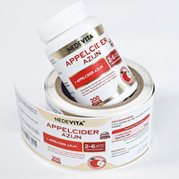 Impression d'étiquettes d'emballage en papier mat, autocollants métalliques imperméables pour les étiquettes de bouteilles de compléments vitaminiques