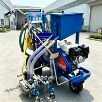 Machine de marquage routier à peinture à froid de type assis avec capacité de 6L pour une utilisation confortable