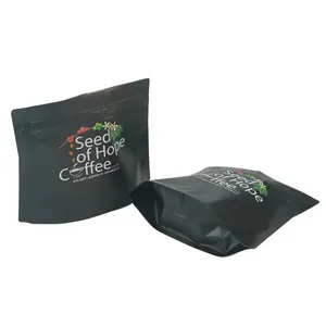Custom Printed Recyclable Sealable Steeped Coffee Bags 1Kg Matt Turquoise Coffee Bag Diamond Shape Bag
