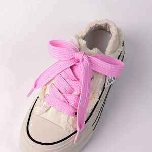 KJ grosir tali sepatu tali sepatu 2cm lebih lebar poliester datar Sneaker kustom tali sepatu tali sepatu cetak Logo <span class=keywords><strong>2026</strong></span> - Product Image 3
