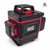 Kit de niveau laser auto-nivelant professionnel rechargeable vert DIY avec télécommande, trépied, support mural et mallette de transport