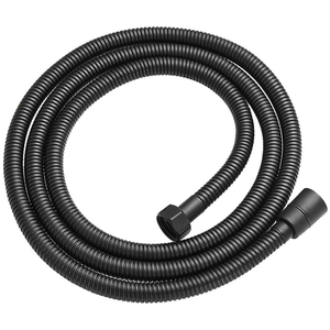 Tuyau de douche en acier inoxydable noir mat de 2 m, tube intérieur EPDM 201SS, écrou en laiton, anti-pli 360°, tressage dense, vente en gros OEM - Product Image 1
