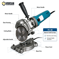 Machine de découpe à froid pour barres d'acier de chantier avec boîtier d'engrenages et support de fixation pour la découpe de barres d'armature de 40 mm, de tuyaux et de tiges filetées