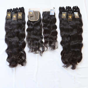 Extensiones de cabello humano virgen con cierre de encaje 4x4, mechones de pelo humano sin procesar con ondas profundas, grado 10a, 100%, 13x4 - Product Image 2