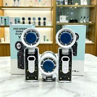 Tragbarer 3600mAh USB Mini Handventilator mit Hochgeschwindigkeitskühlung, Transparenter LED-Licht, Faltbarer Auto-Luftkühler mit Boxinstallation