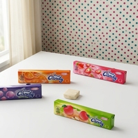 Bonbons gélifiés multicolores en forme de dessin animé aux saveurs variées, goût sucré, emballage en boîte, vente en gros en vrac
