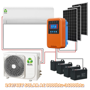 เครื่องปรับอากาศพลังงานแสงอาทิตย์แบบแยกส่วน 12000BTU 18000BTU ราคาโรงงานลดพิเศษ 100% ระบบออฟกริด ใช้งานได้ 24 ชม./วัน พร้อมแผงโซลาร์เซลล์และแบตเตอรี่ รุ่น T2-35GW/ND - Product Image 3