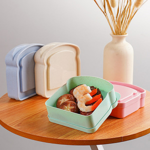 Çok fonksiyonlu PP plastik buğday hasır tutucu gıda depolama için öğle yemeği kutuları-sandviç ekmek Pizza kek dilim için tost ekmeği öğle yemeği - Product Image 5