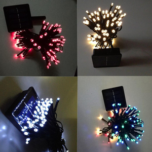 Guirnalda de <span class=keywords><strong>Luces</strong></span> LED Solares para Decoración de Jardín, Patio, <span class=keywords><strong>Navidad</strong></span> y Bodas, Luz Blanca Cálida, IP65 Impermeable, Encendido/Apagado Automático, 8 Modos - Product Image 4