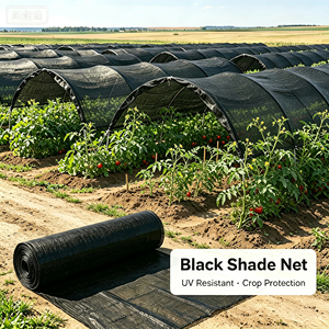 Filet d'ombrage noir en HDPE tissé, résistant aux UV et anti-vieillissement, pour serres de légumes, série économique - Product Image 1