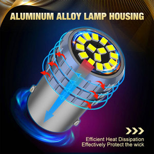 1156 BA15S BAU15S P21W PY21W BAY15D lampadina LED 1157 <span class=keywords><strong>P21</strong></span> <span class=keywords><strong>5W</strong></span> R5W 15SMD 2016 indicatore di direzione per auto luce di retromarcia 12V bianco 6000K - Product Image 5