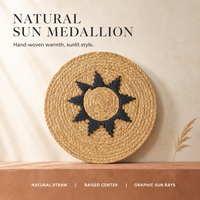 Tapis d'aromathérapie en osier multi-usages torsadé pour table de chevet