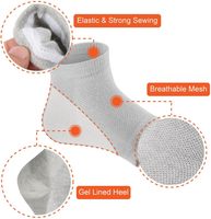 Gants tactiles en gel pour mains et pieds avec logo intégral en fil plume, et chaussettes de talon en gel pour l'automne – Vente en gros