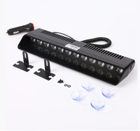Rouge Bleu LED Voiture Pare-Brise Stroboscopique Voyant D'avertissement Clignotant D'urgence Clignotant Signal Lampe 12 Leds