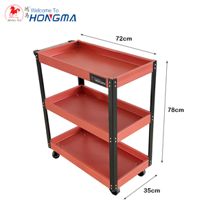 Xe đẩy 3-kệ thép dịch vụ công cụ giỏ hàng dịch vụ giỏ hàng carrito de herramientas thép tiện ích giỏ hàng cho nhà để xe thép tiện ích - Product Image 5