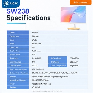 PC <span class=keywords><strong>All</strong></span>-in-One Smart AI Office 23.8 Pollici con Cornice Sottile, Computer Desktop Intel AIO Bianco SW238 Windows - Product Image 4