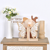 Serre-livres décoratifs en bois en forme de papillon, support de livre créatif, organisateur de bureau, bouchon de livre, nouvel arrivage