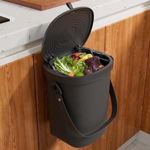 Car ABS Standing Garbage Trash Can with Rolling Cover <b>for</b> Vehicle Door-Eco-Friendly Waste <b>Storage</b> - Product Image 1