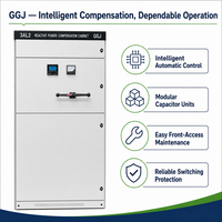Armoire de compensation de puissance réactive intelligente GGJ, banque de condensateurs automatique, correction du facteur de puissance pour usine