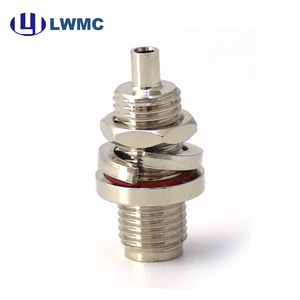 Conector de crimpado para montaje en panel, transmisión de <span class=keywords><strong>señal</strong></span> RF para microondas, compatible con adaptador de desmontaje de brida de doble interfaz - Product Image 3