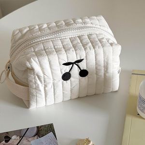 Personalized Handmade Quilted Cotton Crape <b>Makeup</b> <b>Case</b> Foldable Fashionable Portable Cosmetic Bag with Zipper - Product Image 1
