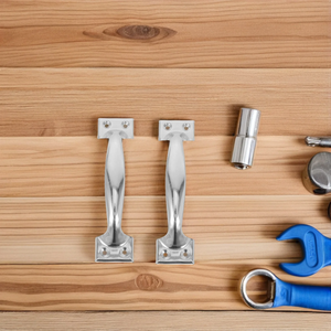 Door Pull Handles Zinc Modern Eco-Friendly Heavy Duty <b>Bow</b> Shaped Grip for Cabinet Exterior Interior Garden Front Door - Product Image 4