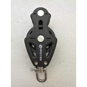 Master BP-0519F Single Wheel/Swivel/Extended Bearing Pulley 50mm Wheel Diameter 10mm Wire Diameter for <b>Marine</b> <b>Hardware</b> - Product Image 1