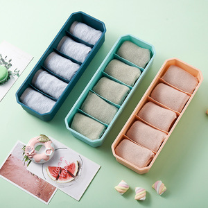 Clothing Organizer Rectangular Plastic Grid <b>Storage</b> <b>Box</b> Open Top With Compartments For Underwear And Socks <b>Drawer</b> Organizers - Product Image 4