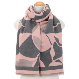 ผ้าคลุมไหล่ยาวสำหรับผู้หญิงแบบสองด้าน ลายเรขาคณิต ผ้าแจ็คการ์ด ระบายอากาศได้ดี คุณภาพสูง สำหรับฤดูใบไม้ร่วงและฤดูหนาว ช่วยให้อบอุ่น - Product Image 3