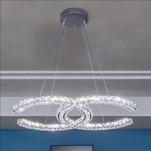 Ánh sáng hiện đại sang trọng Đèn chùm thép không gỉ phòng ăn ánh sáng cá dòng đèn chùm phòng ngủ phòng đôi C Đèn Chùm Pha Lê - Product Image 3