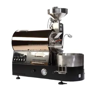 WINTOP pemanggang roti biji kopi manual, pemanggang roti drum kopi multifungsi cerdas untuk mesin penggorengan kopi dengan aplikasi