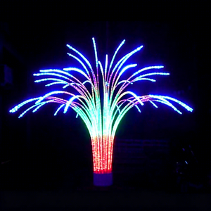Arbre de Noël personnalisé avec lumières 3D en forme de feux d'artifice, effets RGB programmables et options de hauteur réglables - Product Image 1