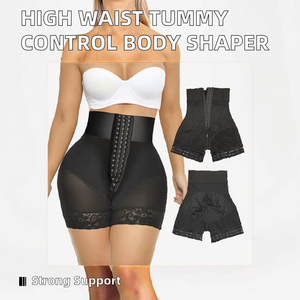 Moldeador de cuerpo de nailon transpirable para mujer, entrenador de cintura, botón con lentejuelas, Control de barriga, ropa moldeadora Gaine BBL Colombiana para Faja Shorts - Product Image 2