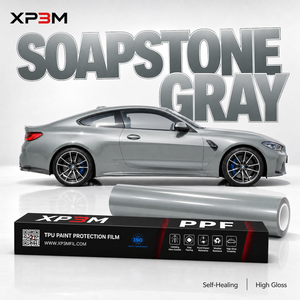 Film de protection de peinture (PPF) en vinyle TPU brillant gris savon OEM XP3M 7,5 mil, auto-réparant, anti-rayures, anti-jaunissement, avec canaux de décompression d'air - Product Image 1