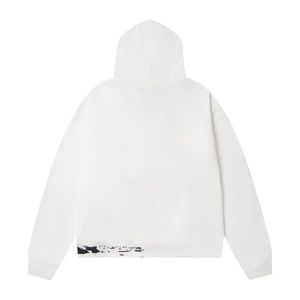Nouvelle veste pull à capuche MM6 tendance, ample, élégante, décontractée, imprimée encre éclaboussée et graffiti - Product Image 3