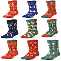 Nouvelle Arrivée 2026 – Chaussettes de Noël Rayées Rouge et Vert en Coton Tissé Personnalisées Mi-Mollet pour Hommes et Femmes – Vente en Gros