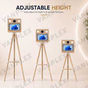 Machine de photomaton en plein air avec appareil <span class=keywords><strong>photo</strong></span> reflex numérique, écran tactile 15,6 pouces, éclairage LED et trépied pour événements de mariage - Product Image 3